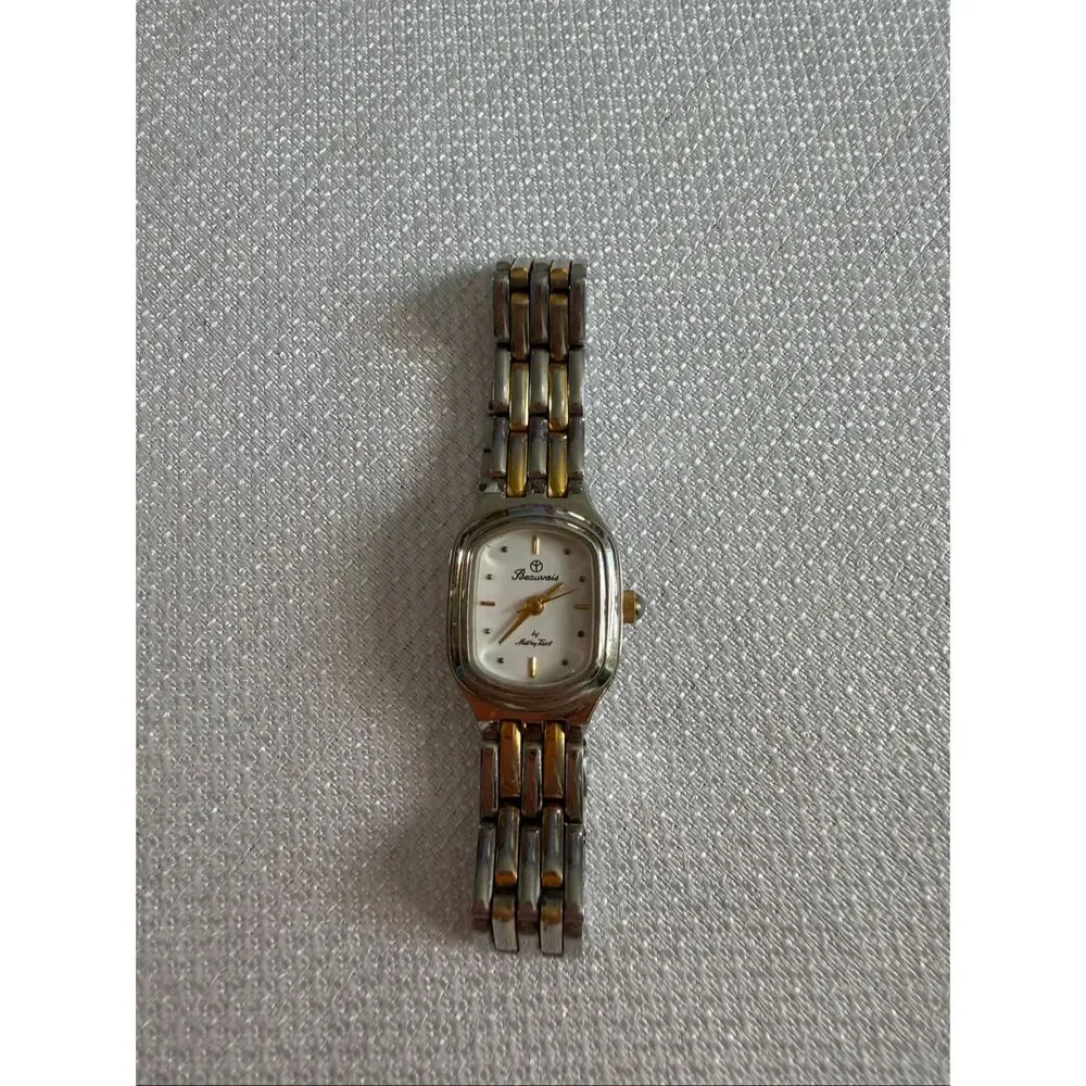 Beauvais by Mathey Tissot Silver Gold Tone Watch Untested As Is